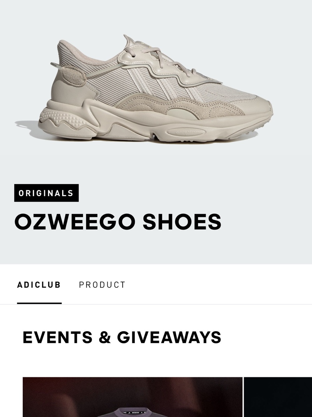 adidas Kids Ozweego Sneakers in Light Beige